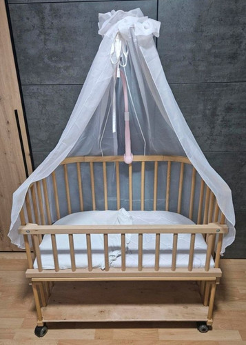 Beistellbett aus holz - beistellbett,