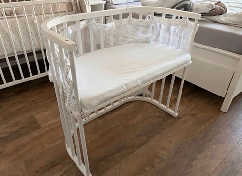 Baby beistellbett holz - baby-beistellbett, weiß