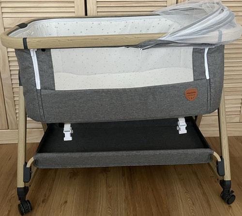Maydolly beistellbett grau - beistellbett,